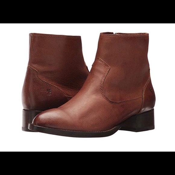 frye brooke short leather bootie